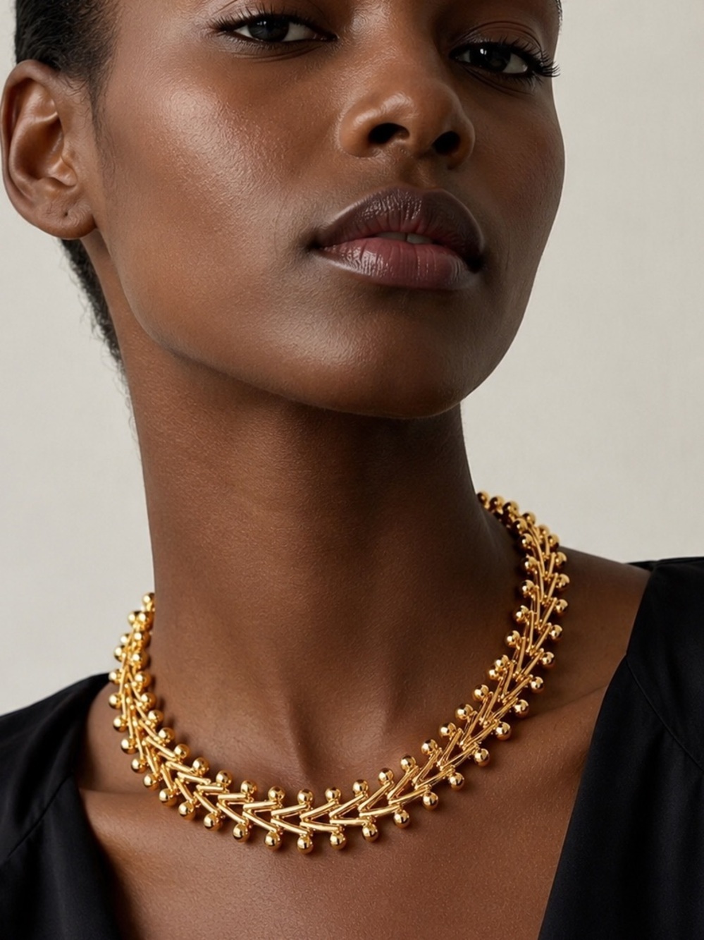 Luxury Gold  Statement Choker Necklace
